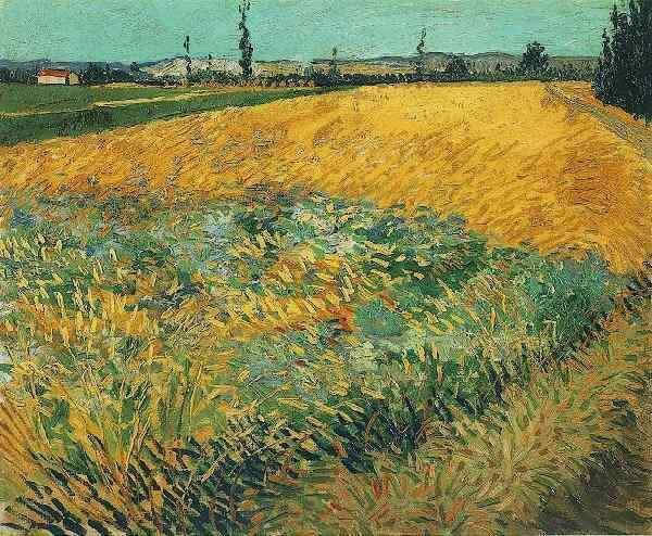 Vincent van Gogh Wheat Field with the Alpilles Foothills in the Background